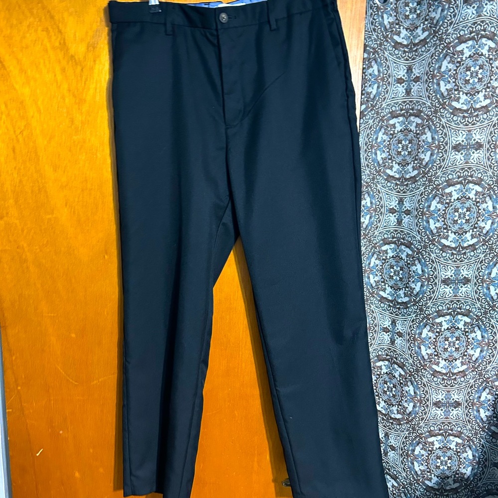 Amazon essentials men’s dress black pants, waist 35, length 29